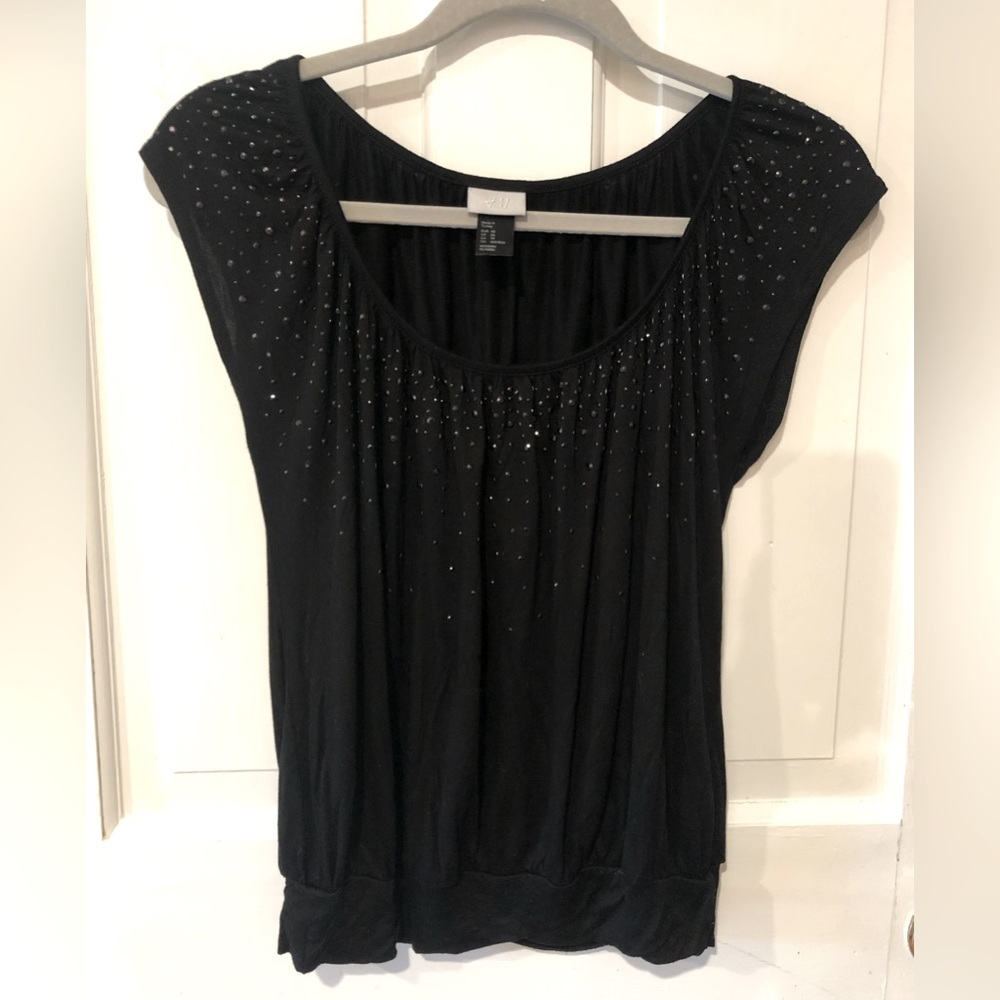 H&M Black Top, size XS